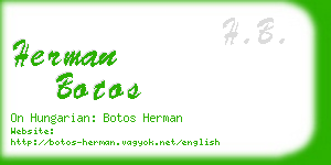 herman botos business card
